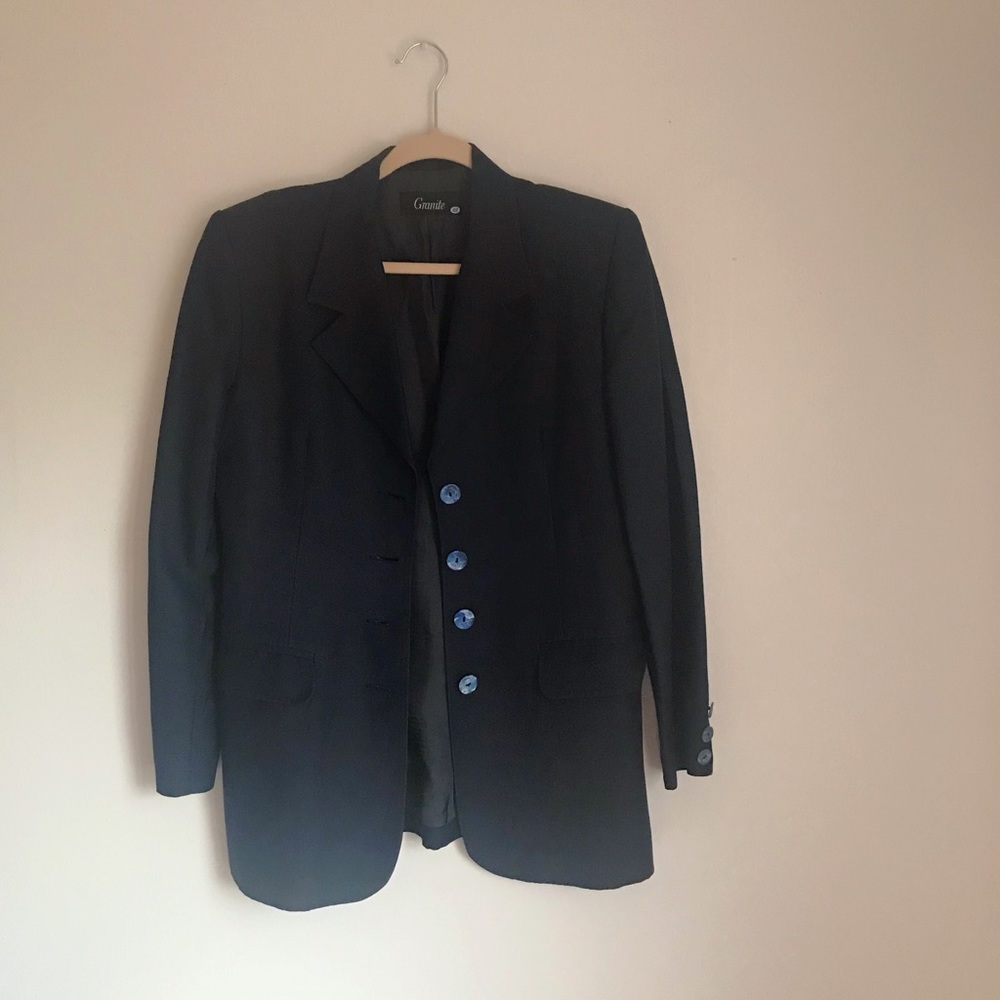 Navy blue oversized women’s blazer